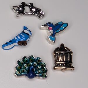 Origami Owl Blue and Green Bird Cages & Covers